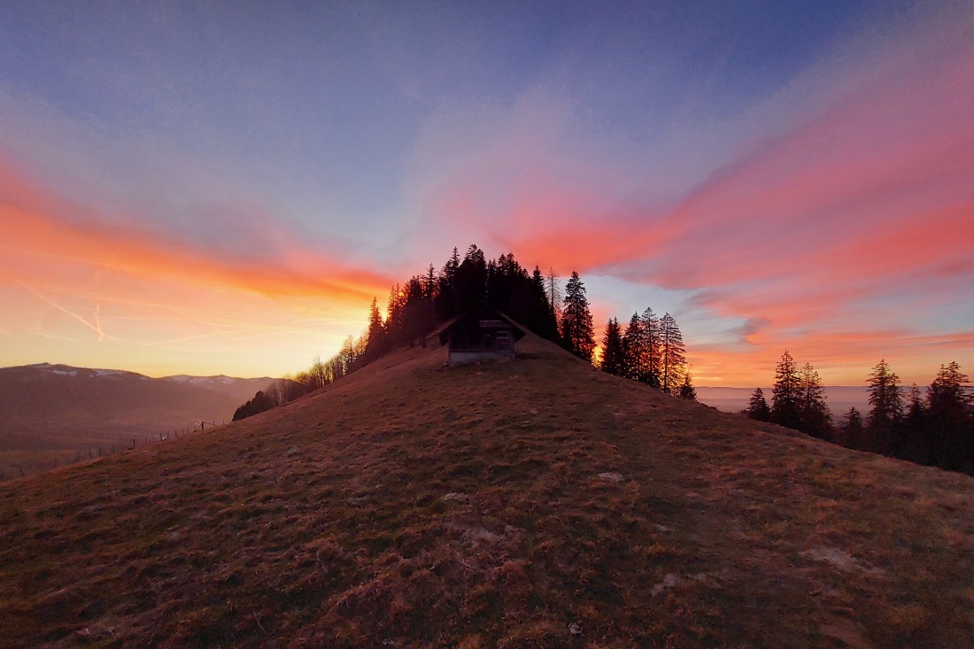 Sonnenuntergang über dem Guggershörnli